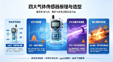 气体检测仪四大传感器原理：电化学/红外/PID/催化燃烧区别